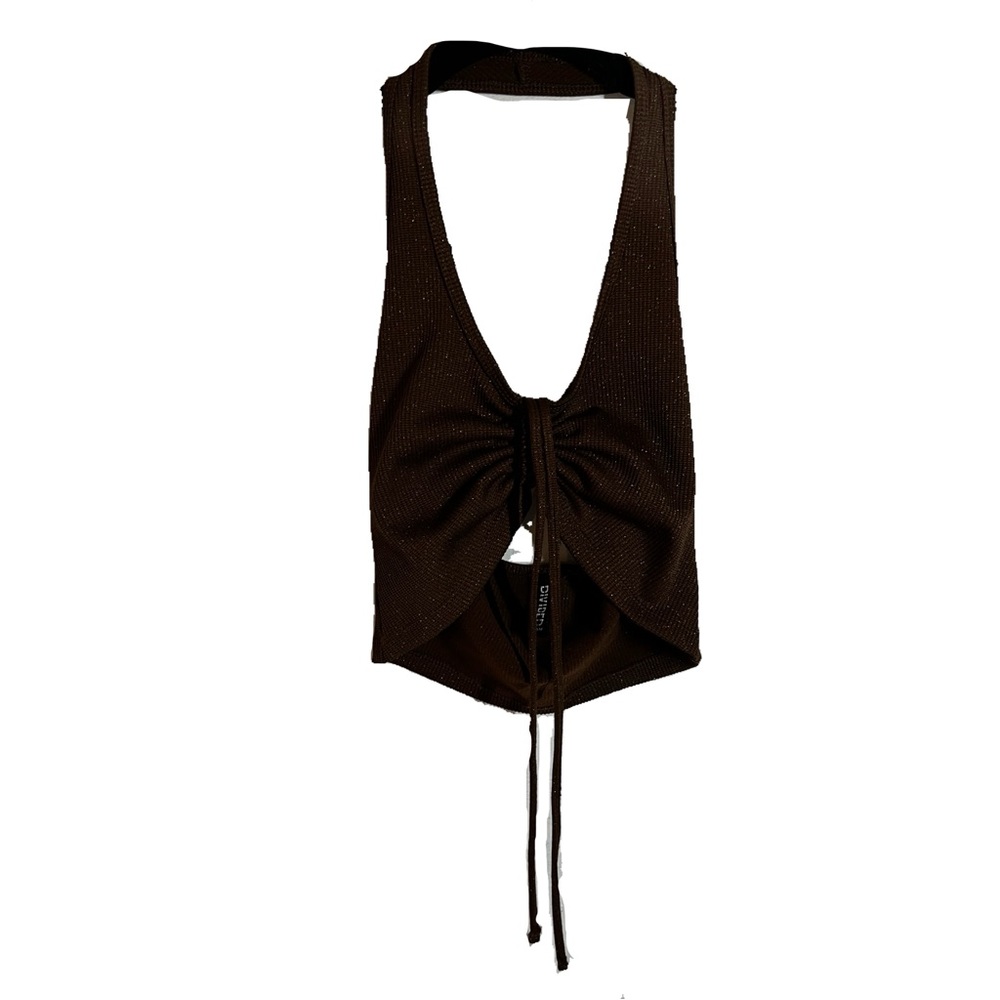 Sparkly Brown Scrunch H&M top Size S